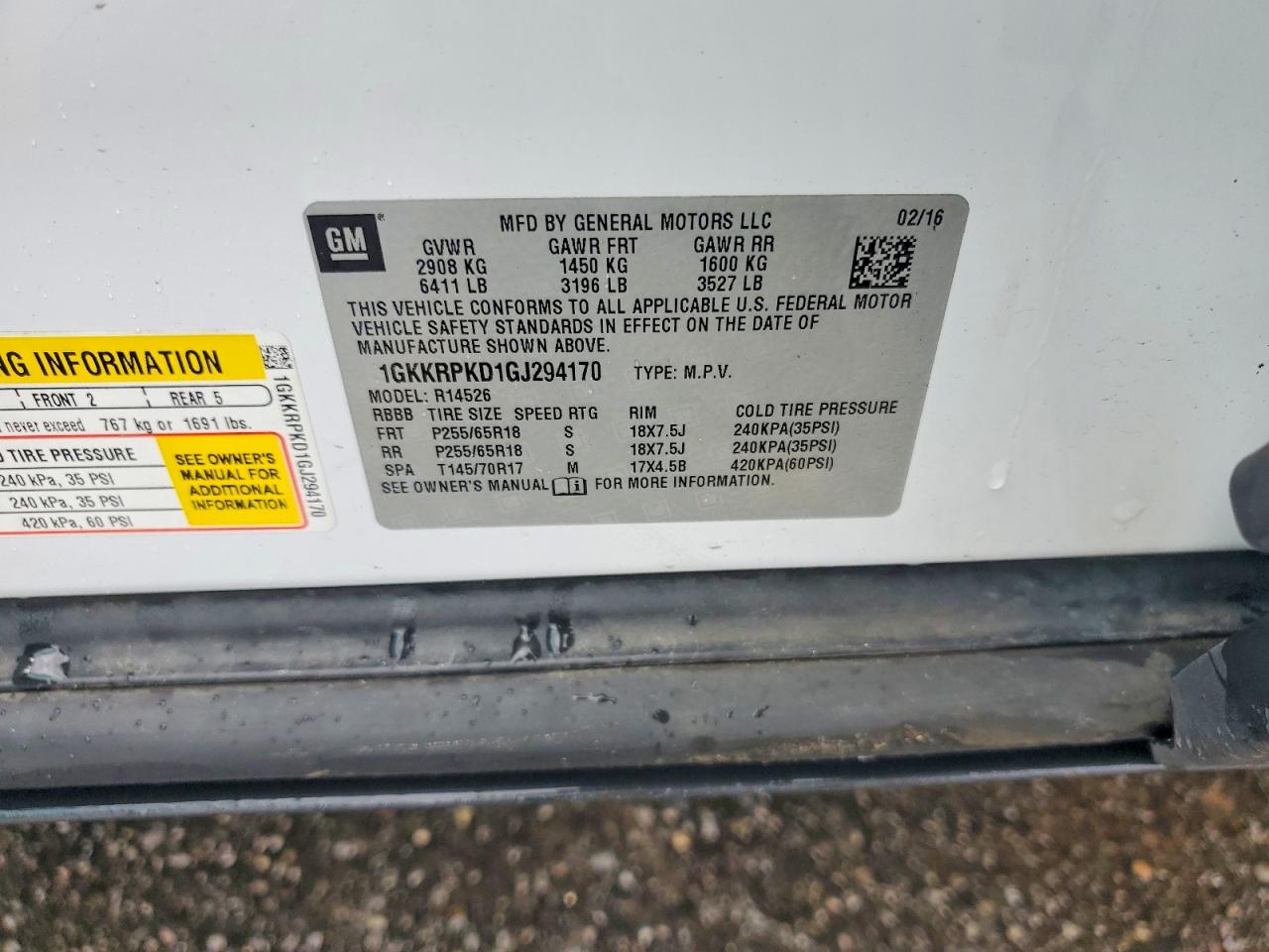 GMC Acadia Sle