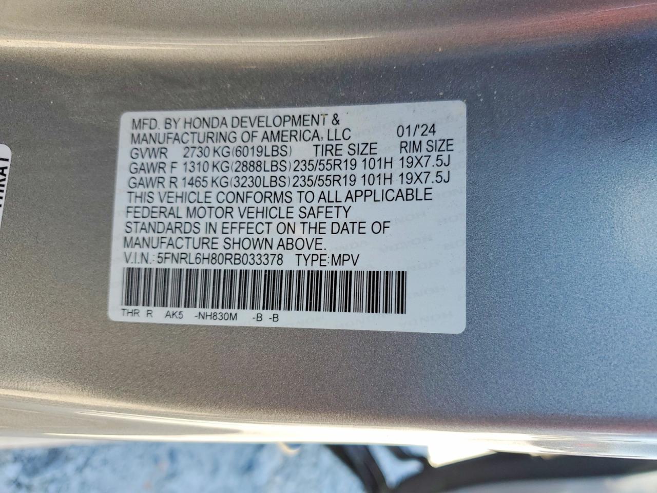 Honda Odyssey Touring