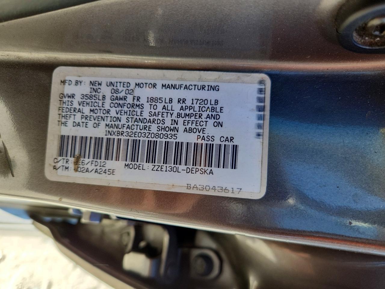 Toyota Corolla S