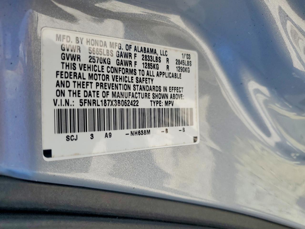 Honda Odyssey Exl