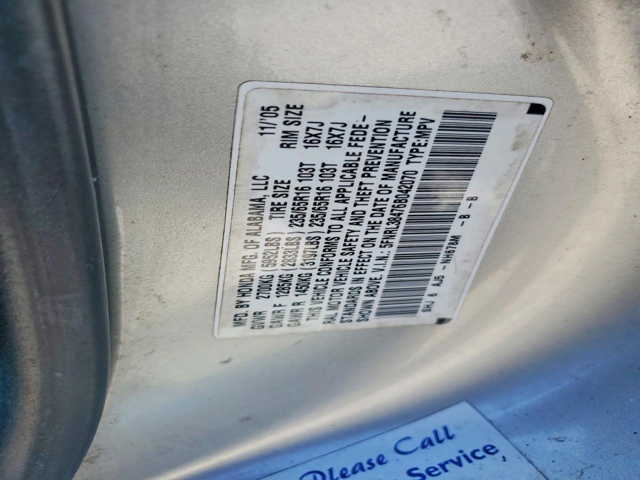 Honda Odyssey Ex