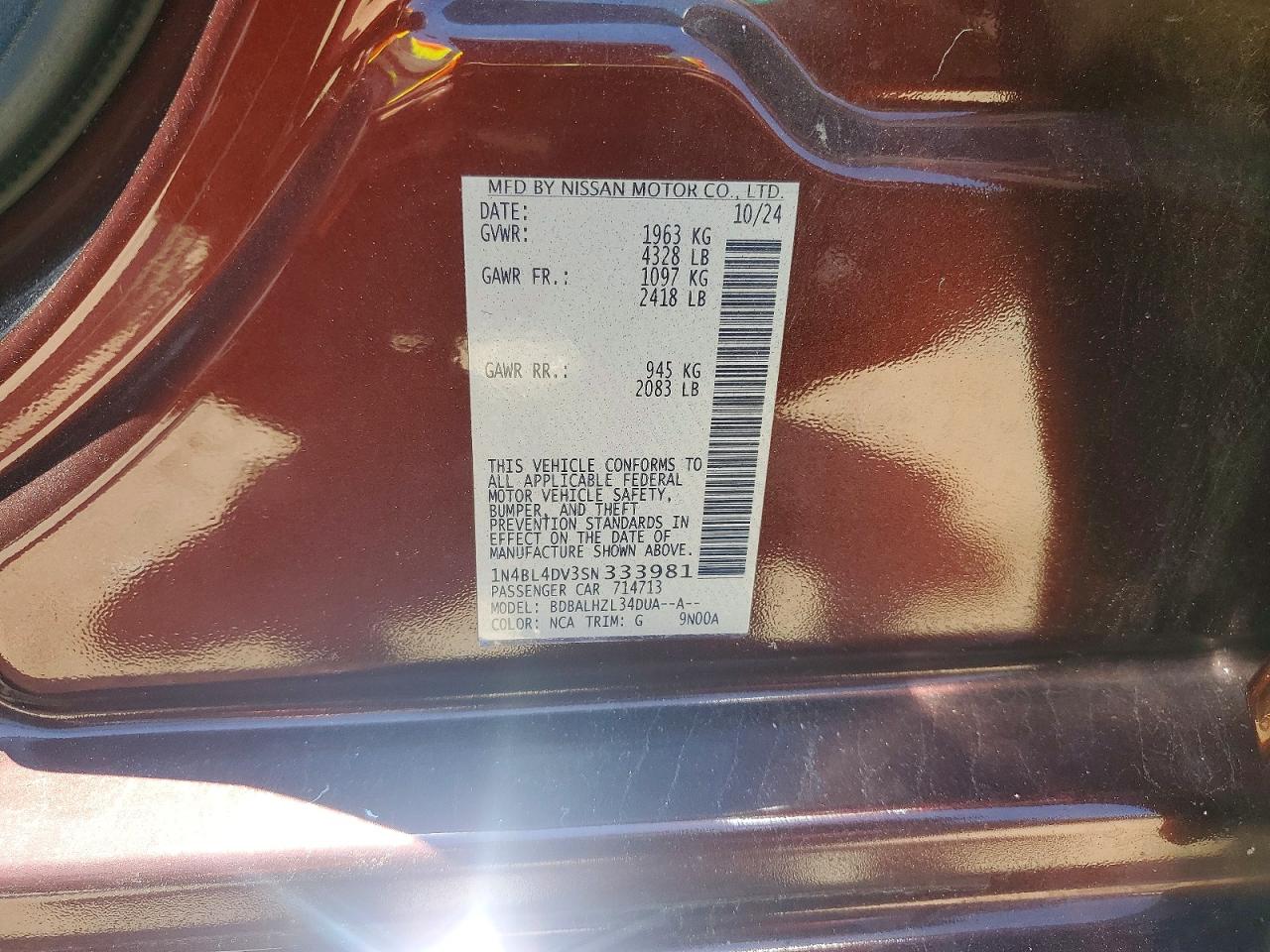 Nissan Altima Sv