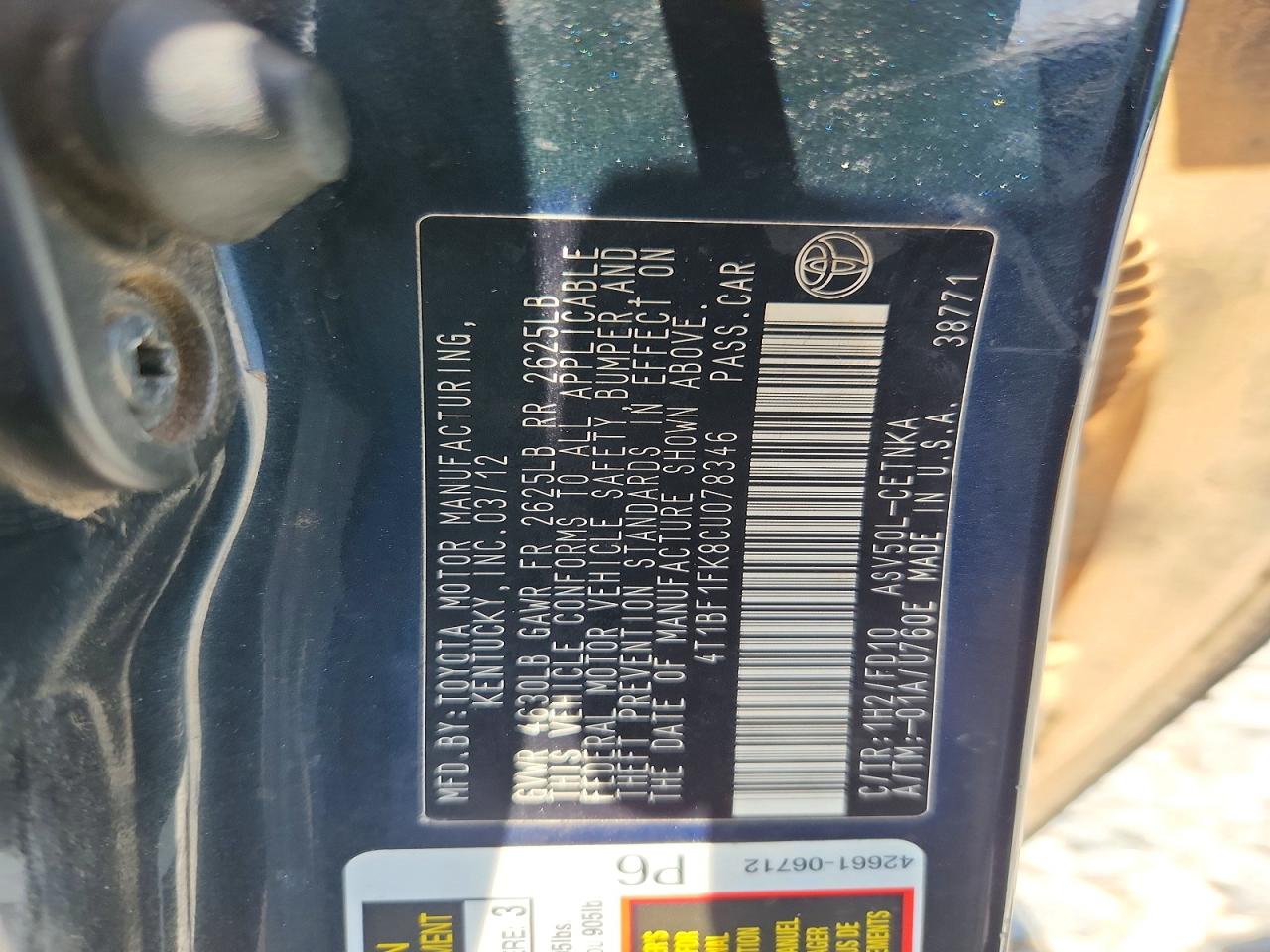 Toyota Camry Le
