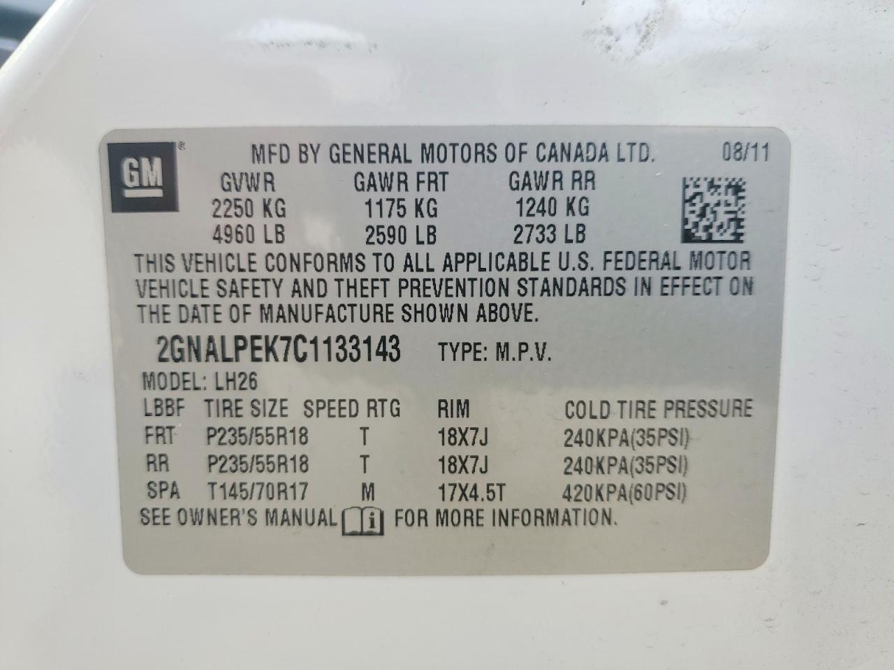 Chevrolet Equinox Lt