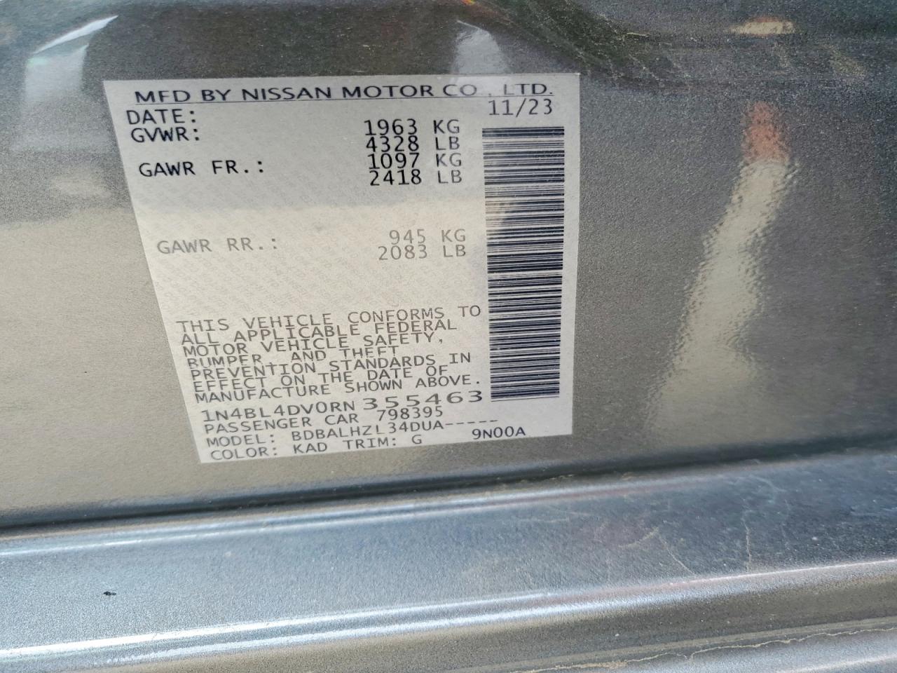 Nissan Altima Sv