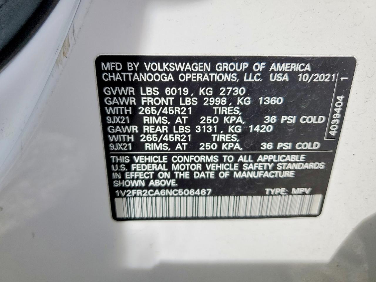 Volkswagen Atlas Sel Premium R-line