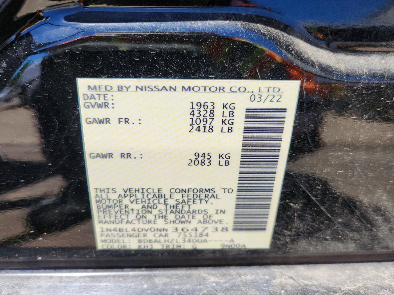 Nissan Altima Sv