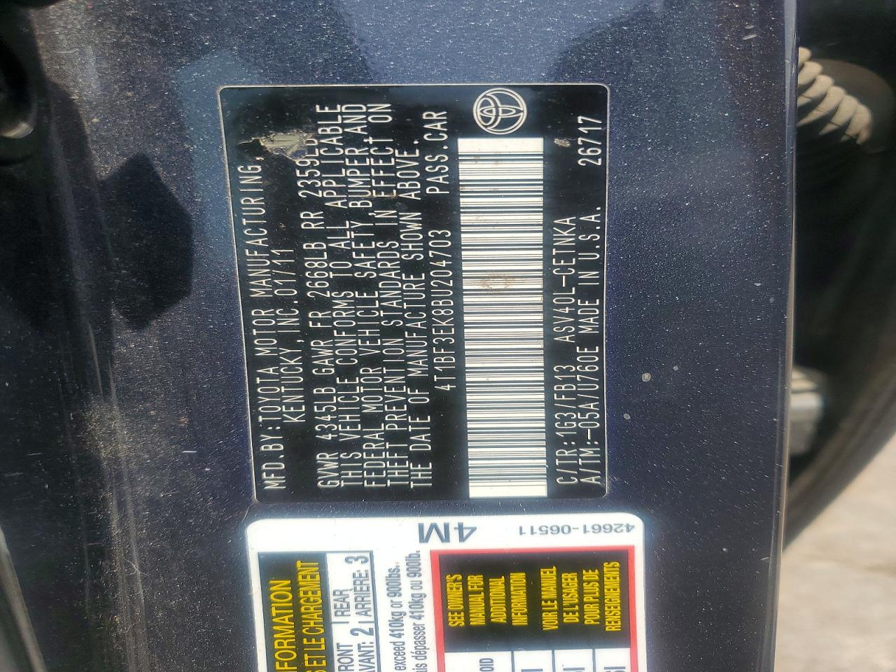 Toyota Camry Le