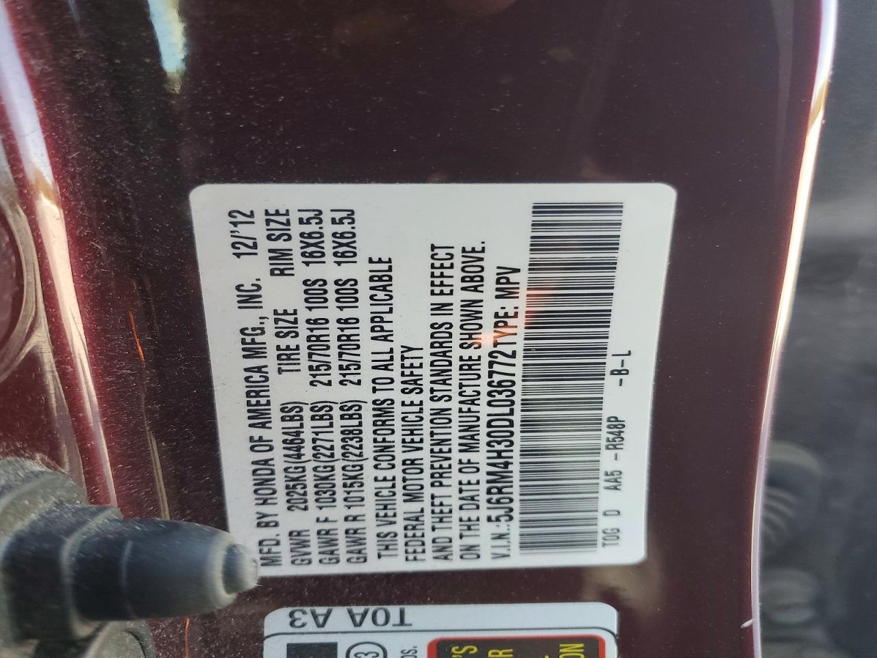 Honda Crv Lx