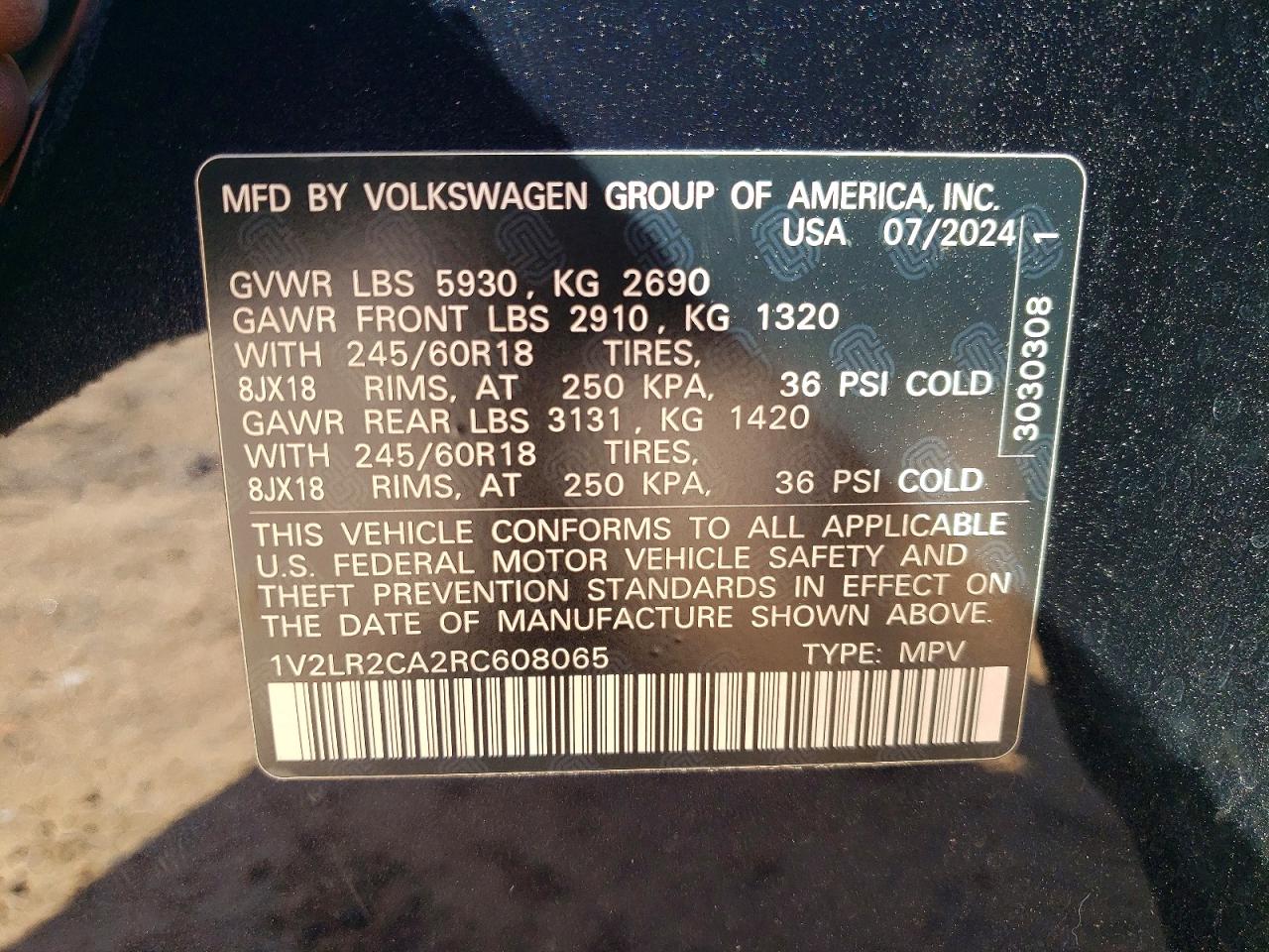 Volkswagen Atlas Se