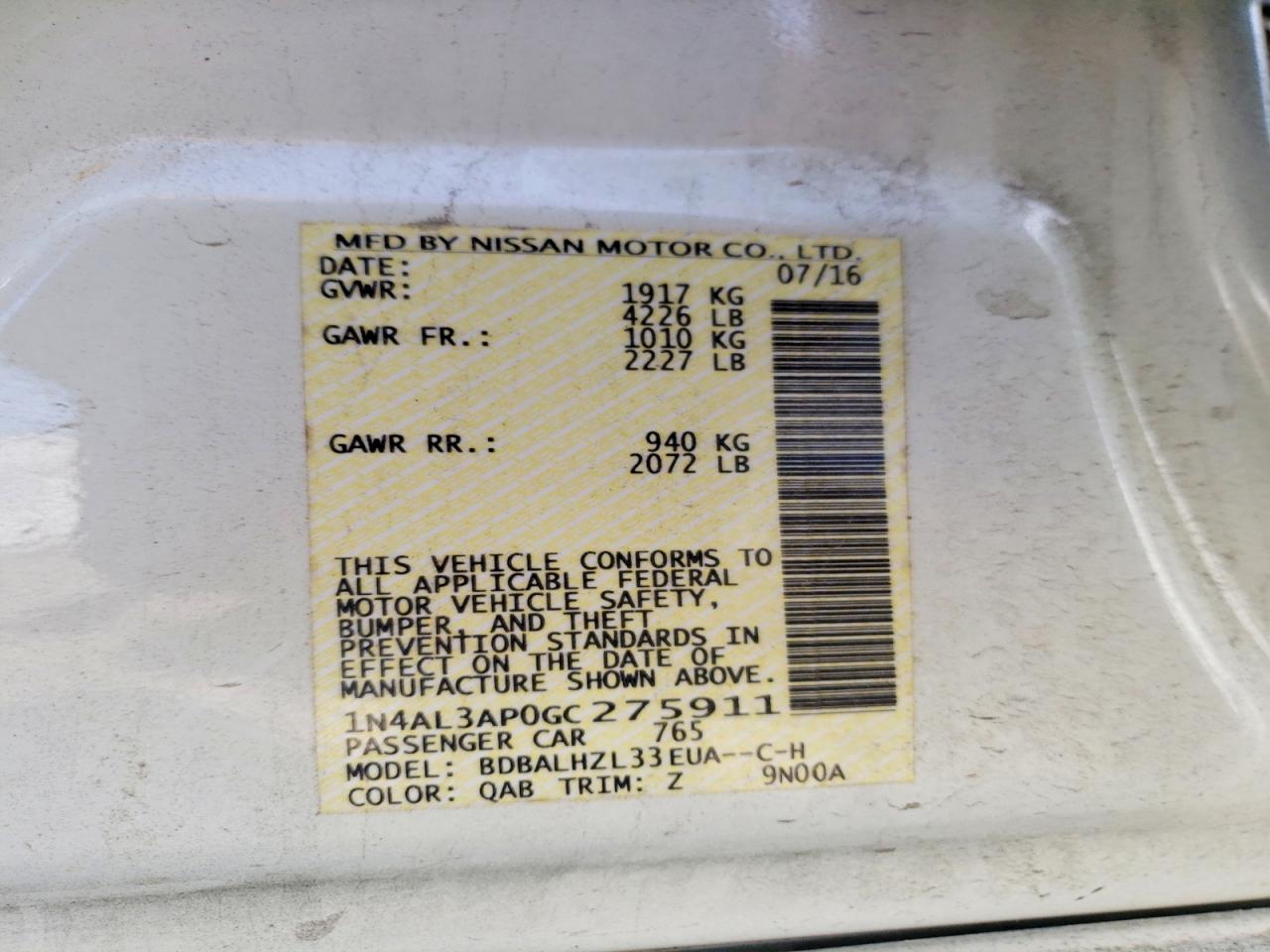 Nissan Altima 2.5 Sr