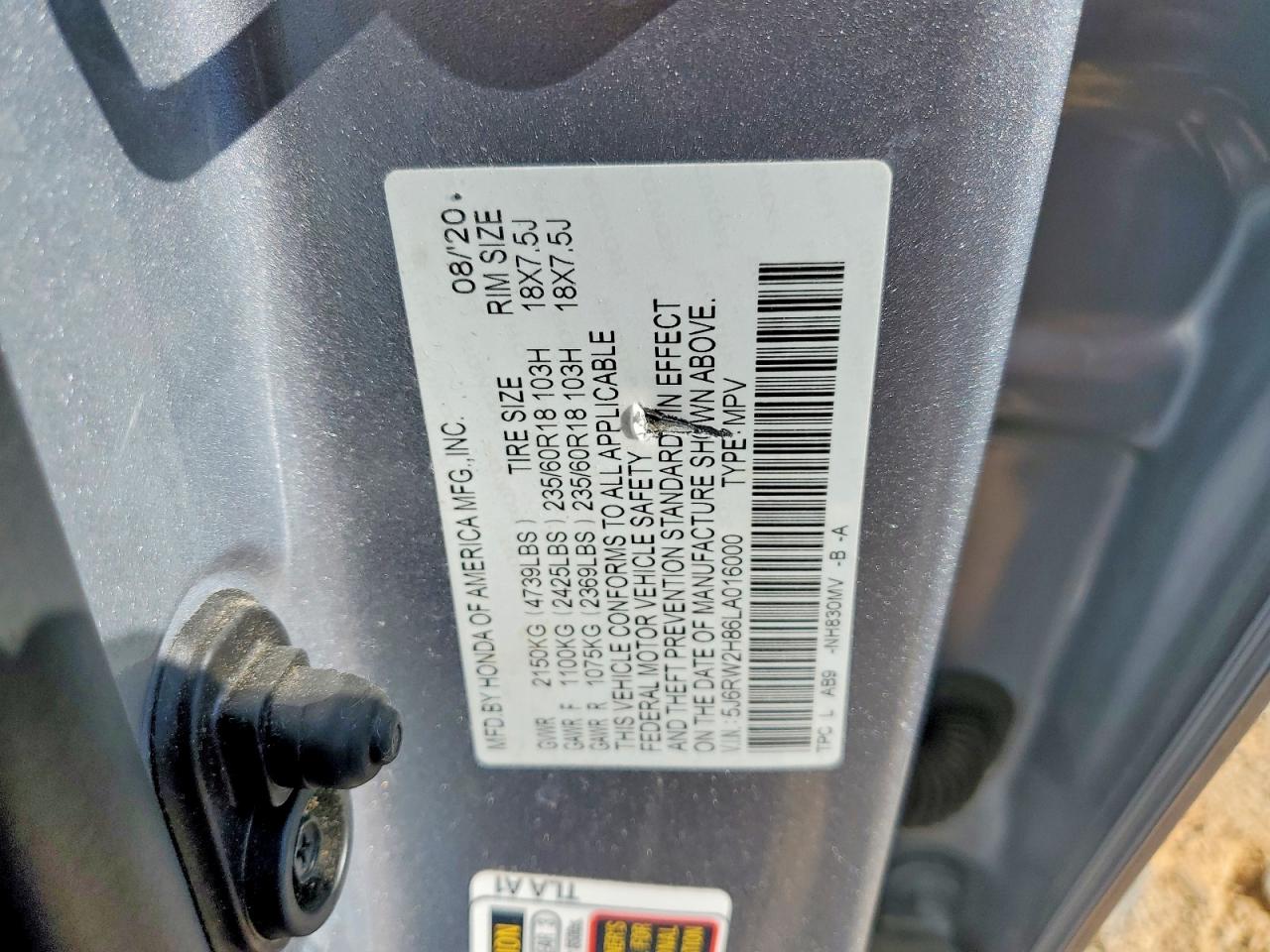 Honda Crv Exl