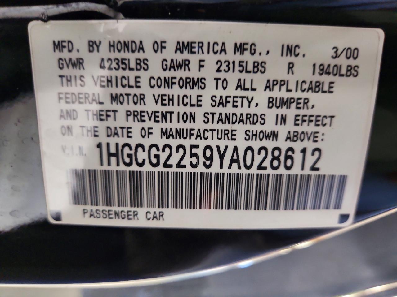 Honda Accord Ex