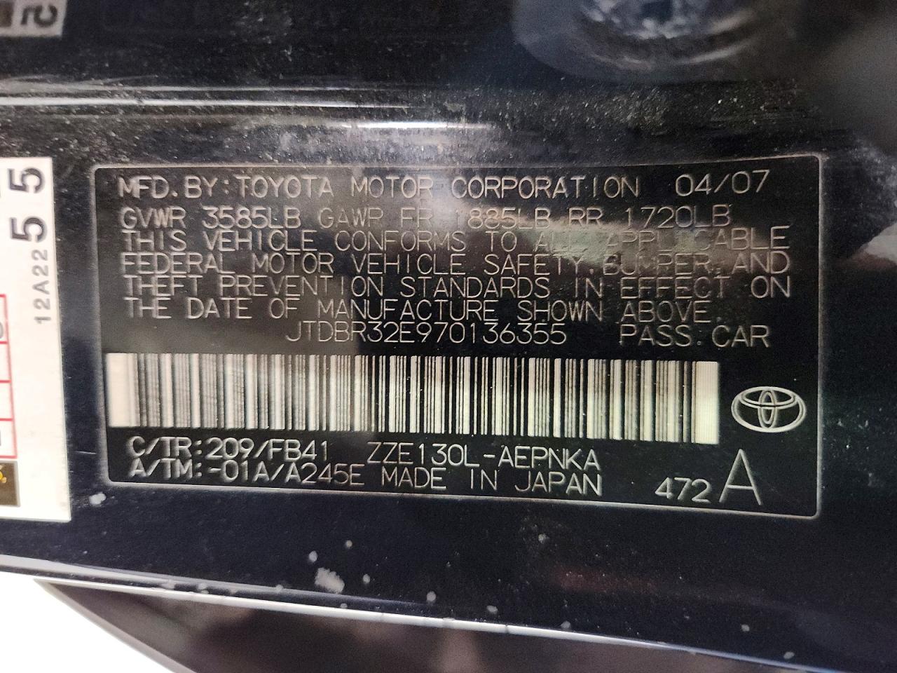 Toyota Corolla Le