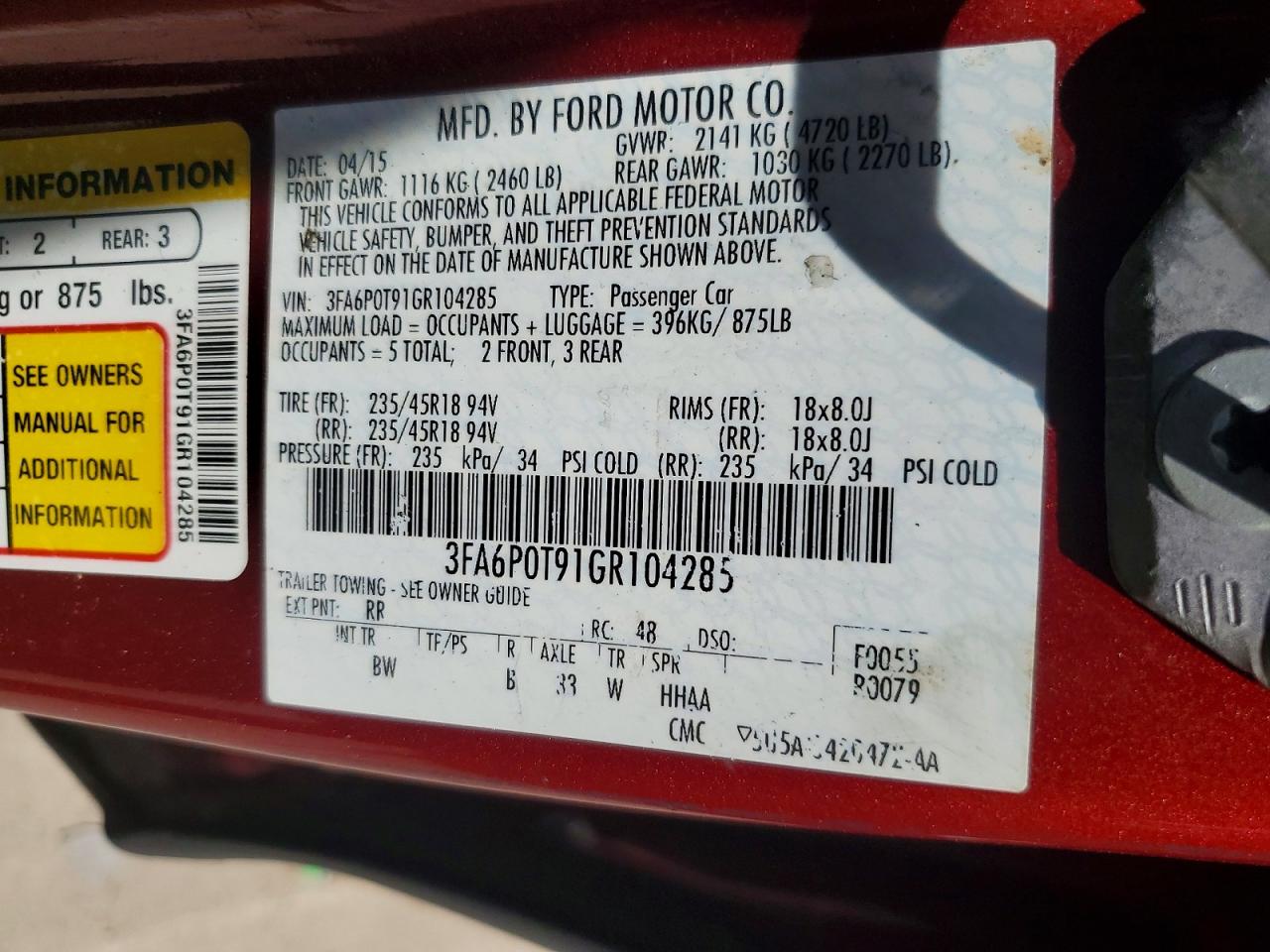 Ford Fusion Se