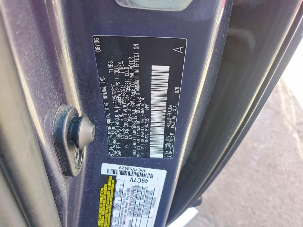 Toyota Sienna Xle 7 Passenger