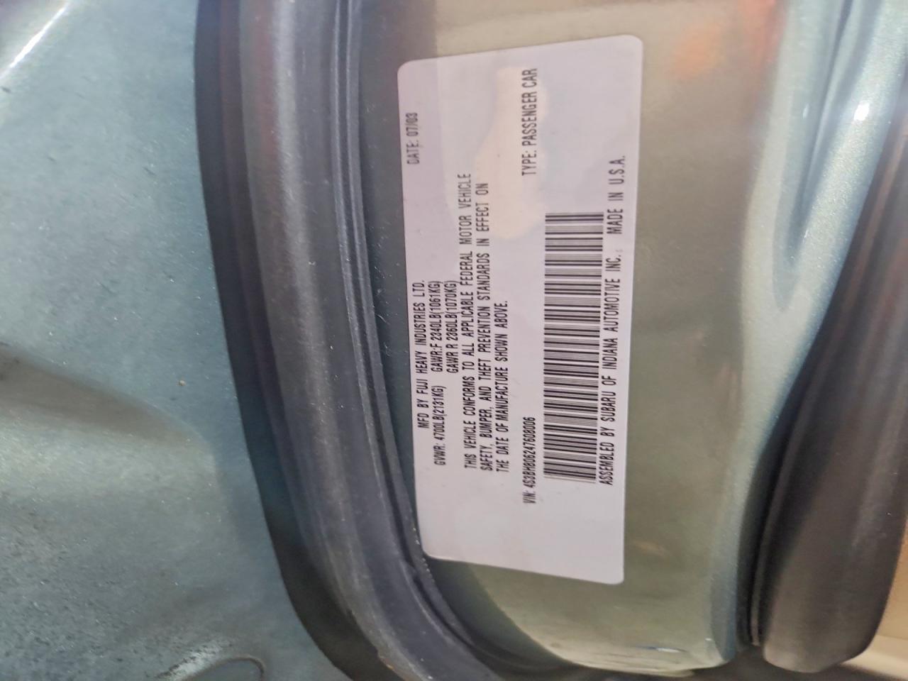 Subaru Legacy Outback H6 3.0 Ll Bean