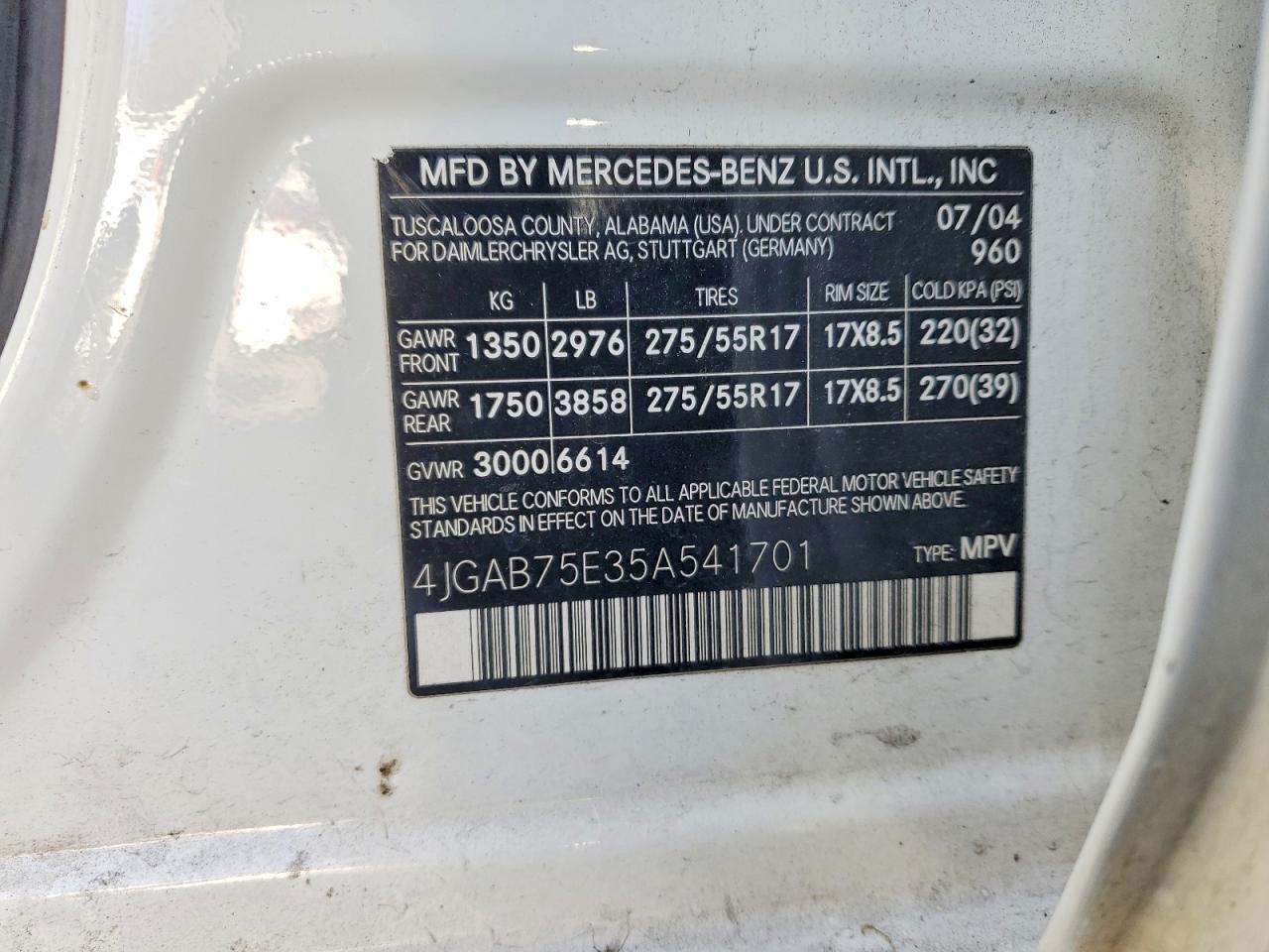 Mercedes-Benz M-Class 500