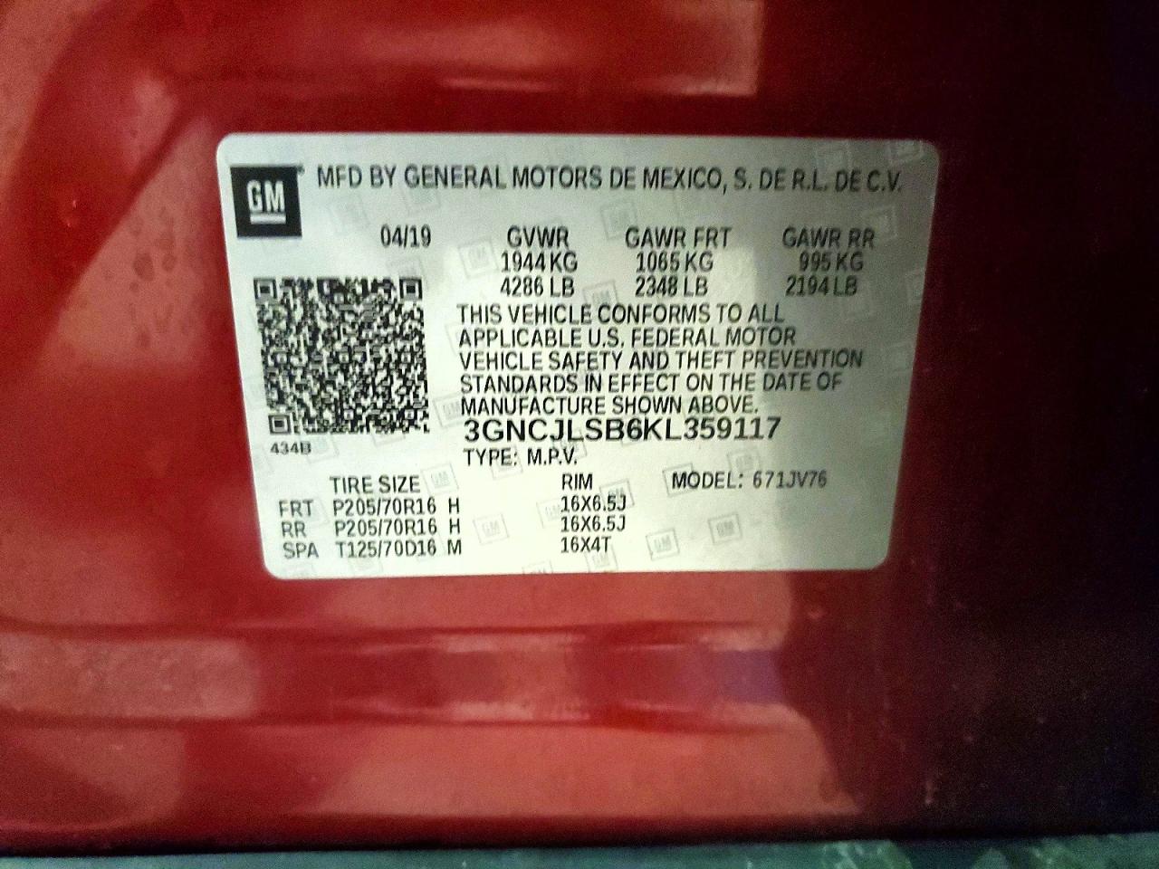 Chevrolet Trax 1lt