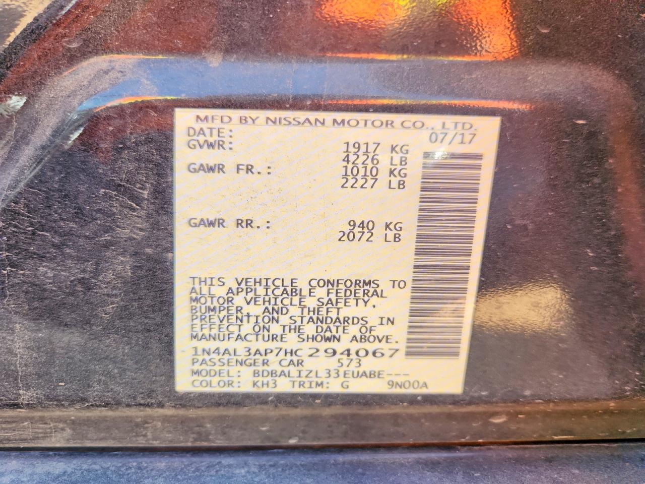Nissan Altima 2.5 Sv