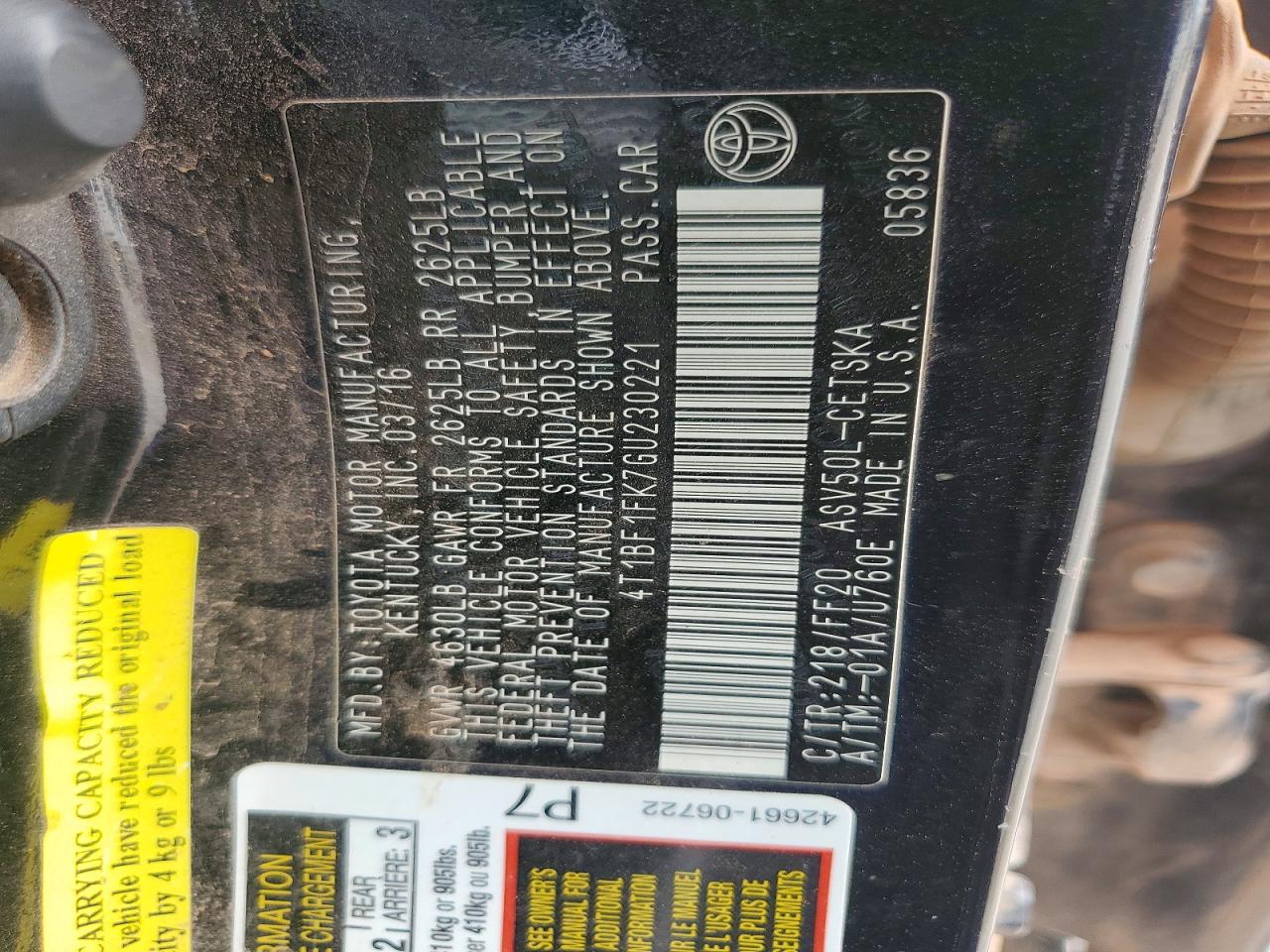 Toyota Camry Se