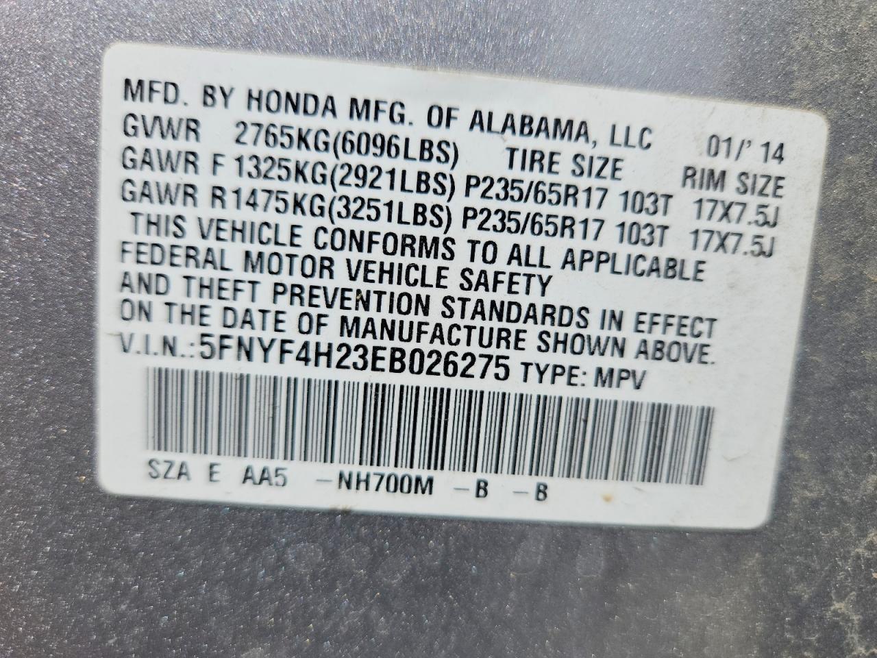 Honda Pilot Lx