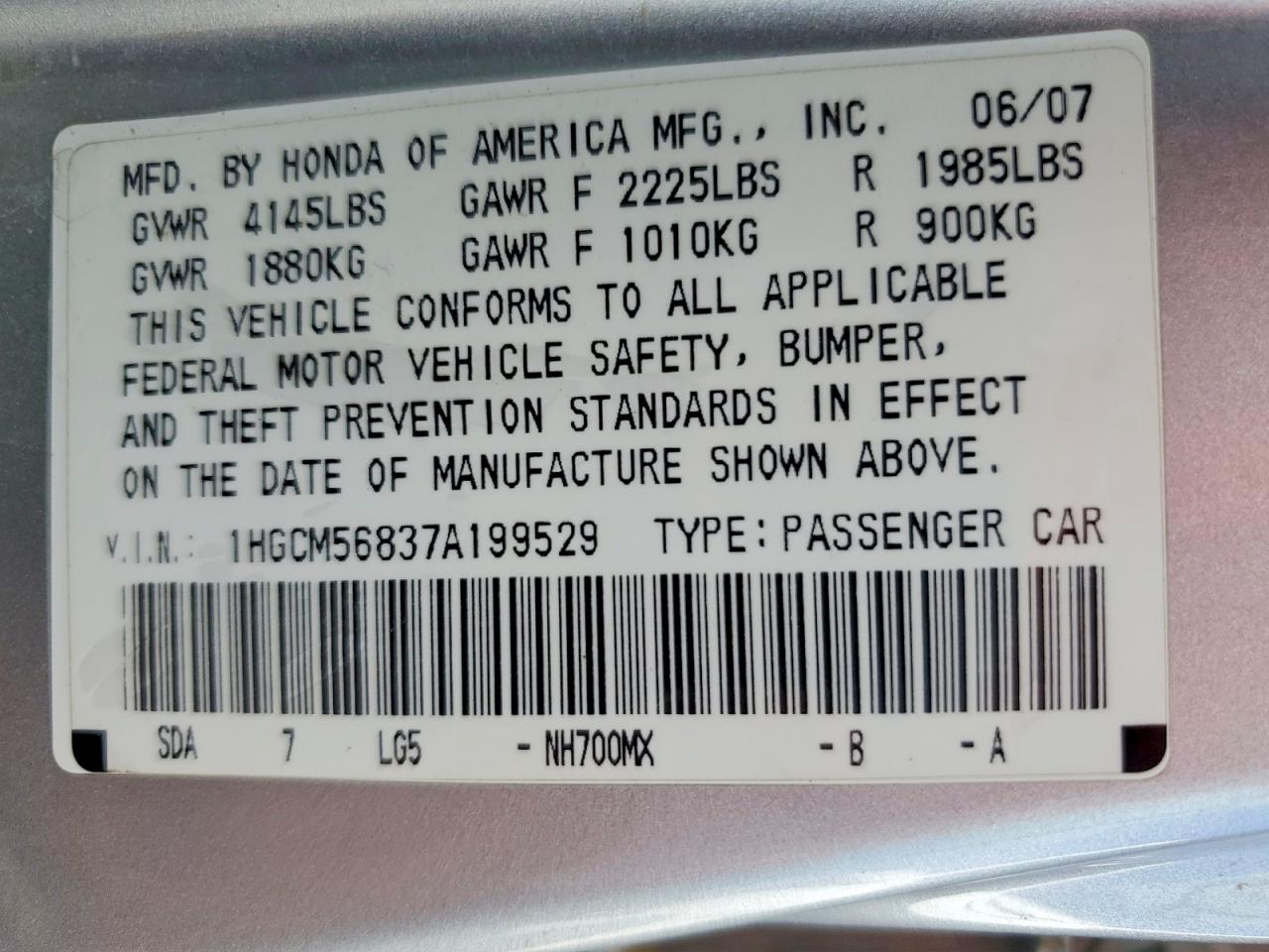 Honda Accord Ex