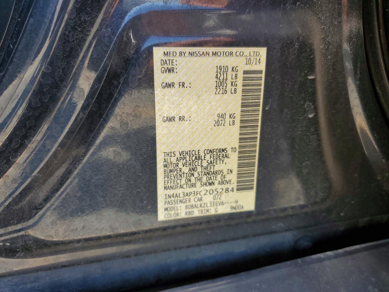 Nissan Altima 2.5 Sv