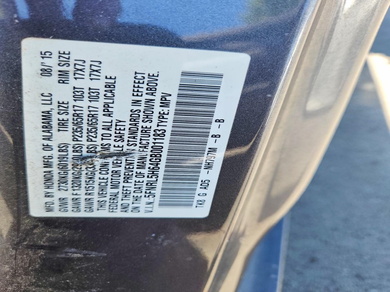 Honda Odyssey Exl