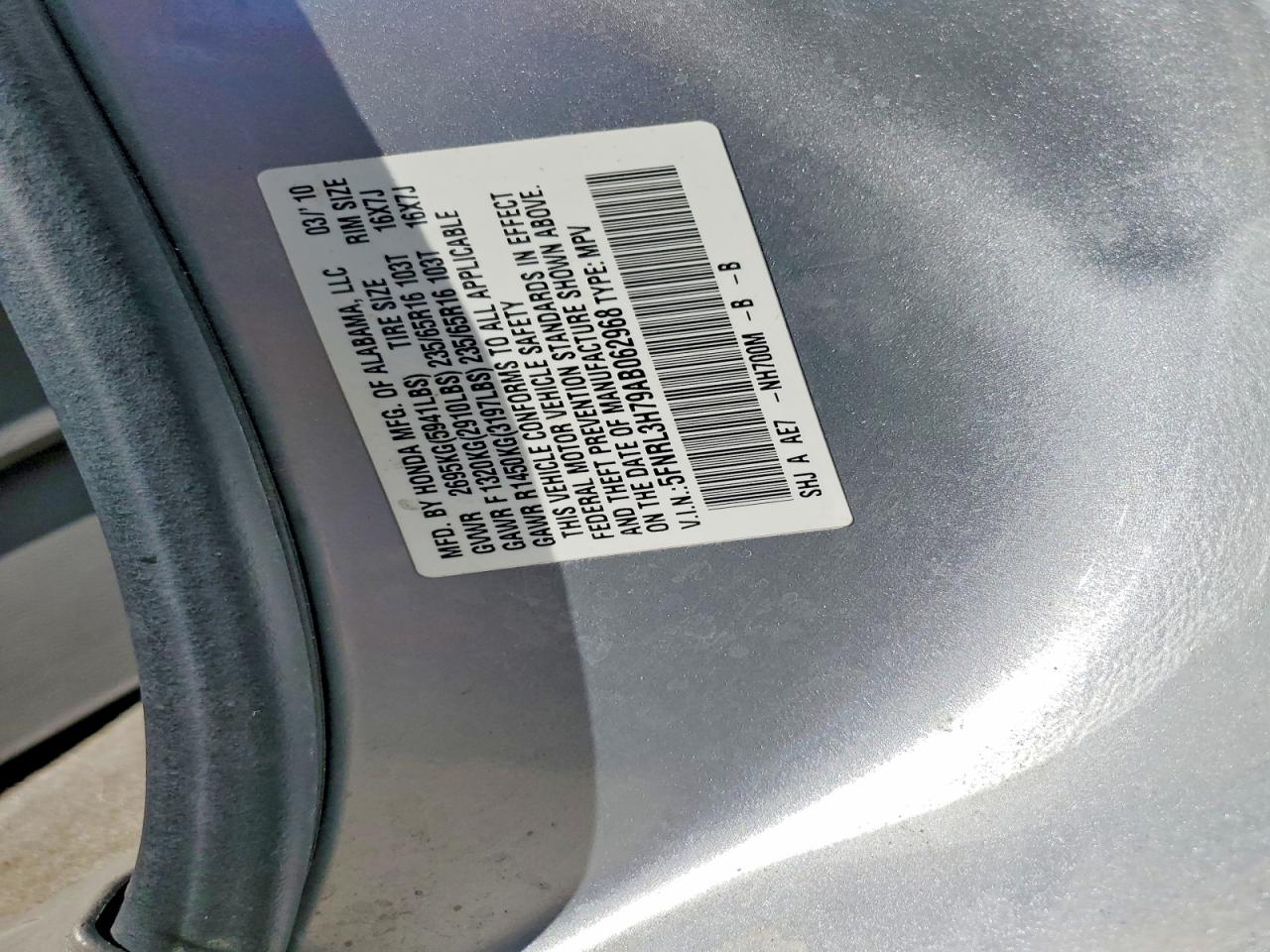 Honda Odyssey Exl