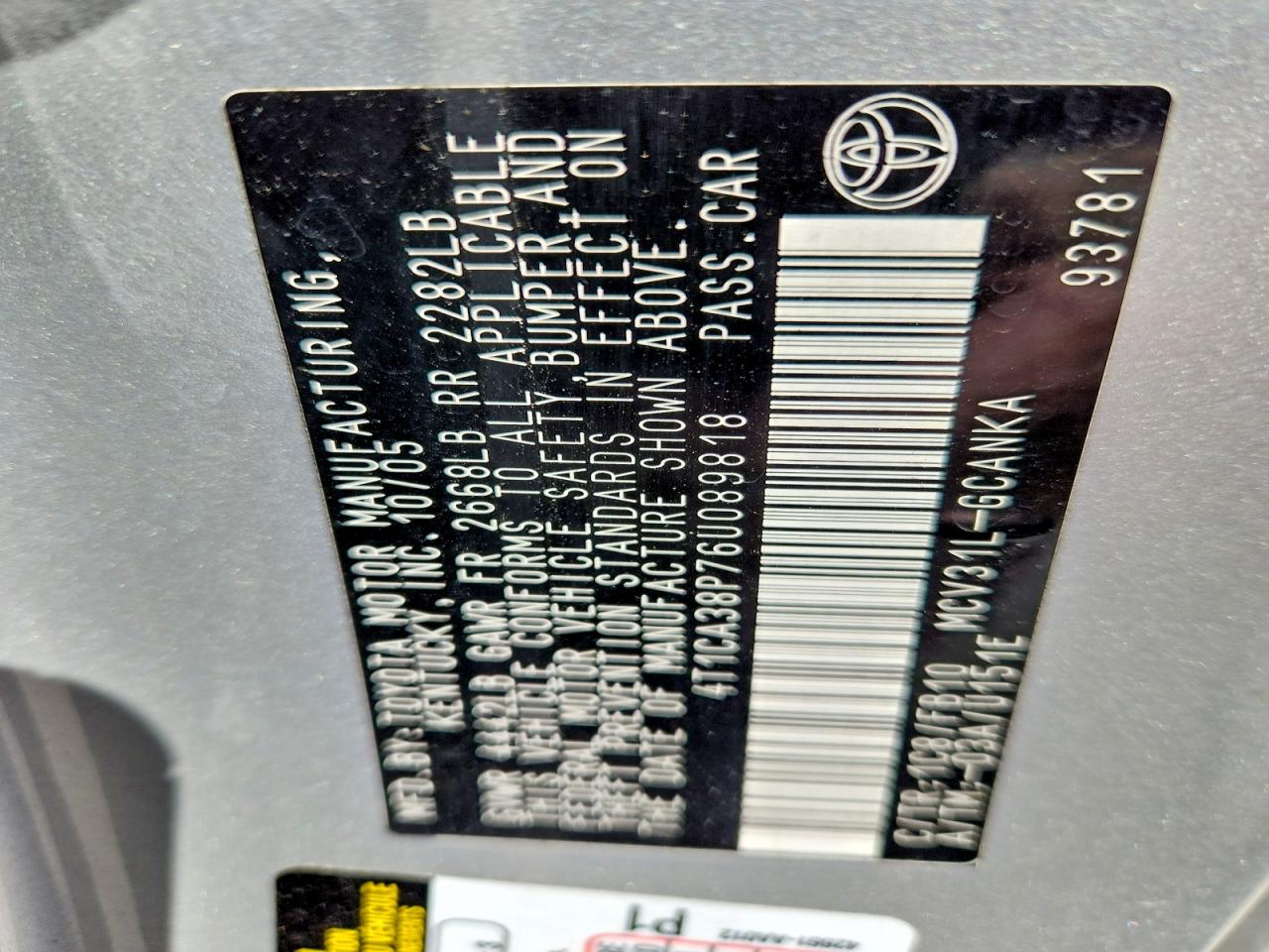 Toyota Camry Se V6