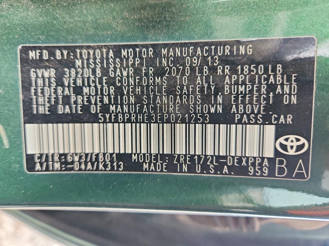 Toyota Corolla Le Eco Plus