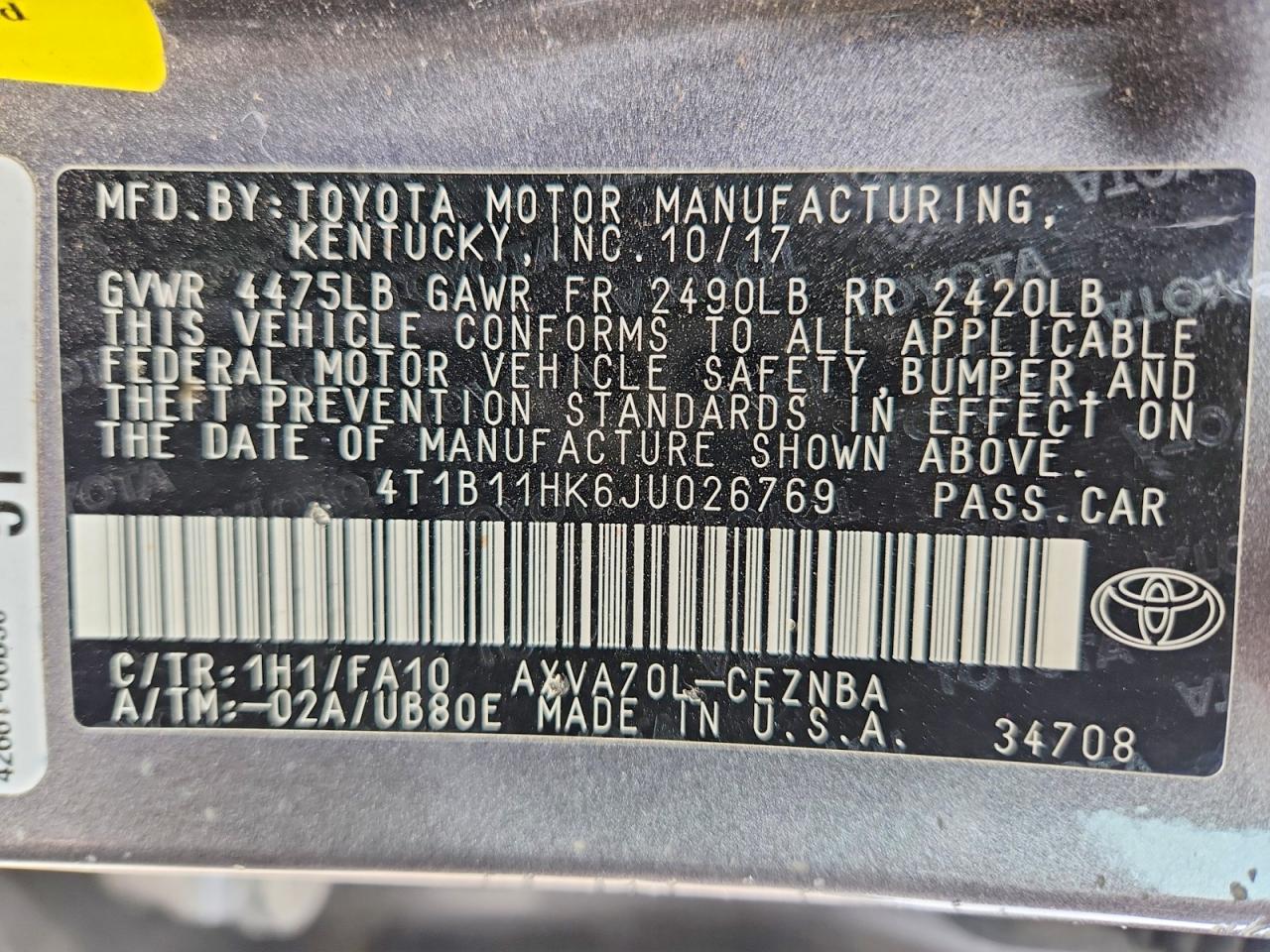 Toyota Camry Le