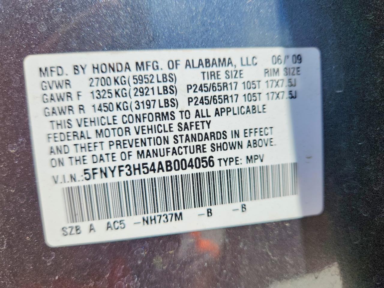 Honda Pilot Exl