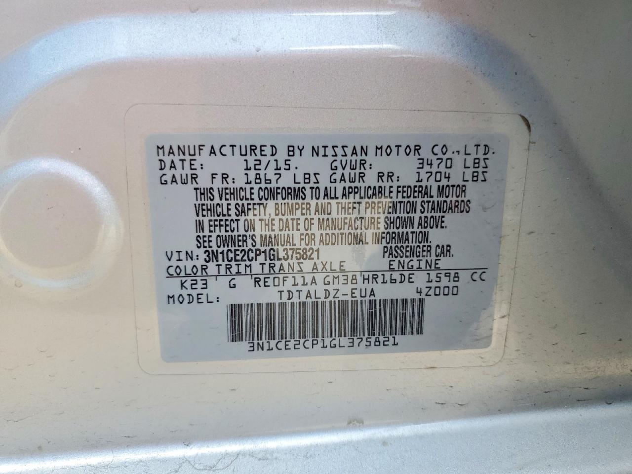 Nissan Versa Sv