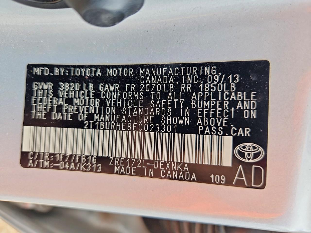 Toyota Corolla Le