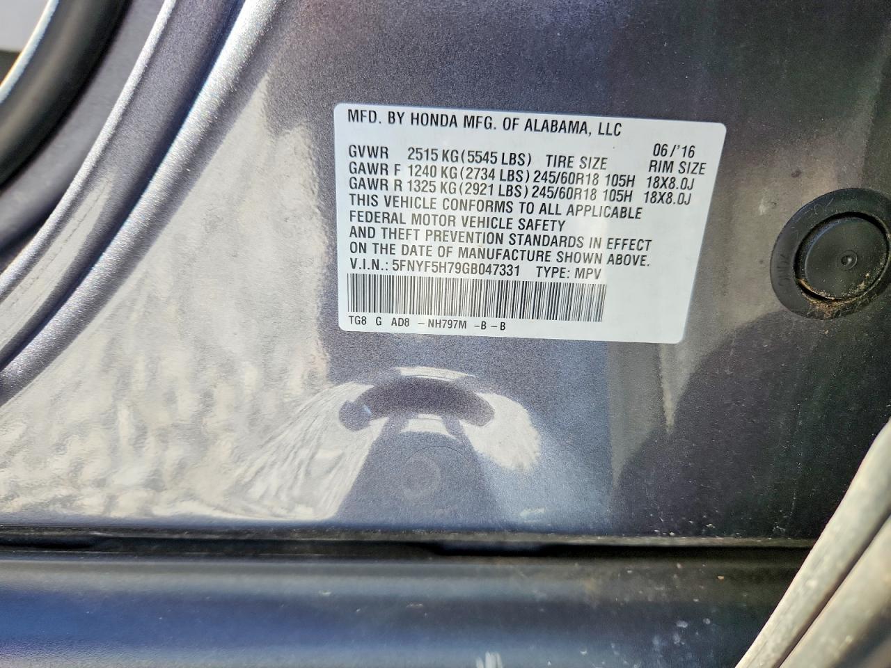 Honda Pilot Exln