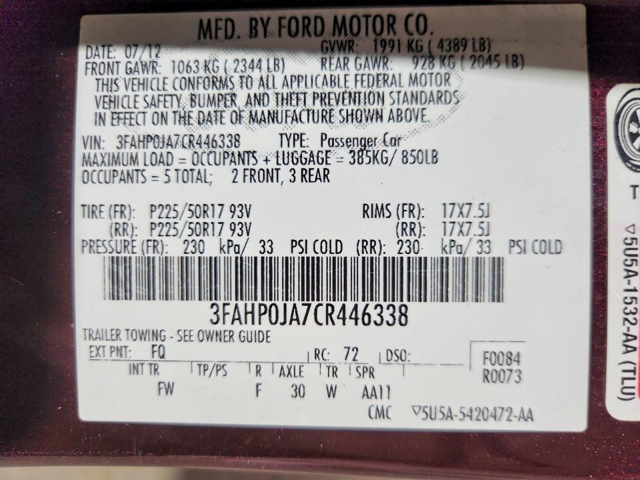 Ford Fusion Sel