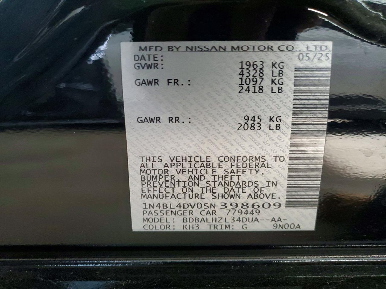 Nissan Altima Sv