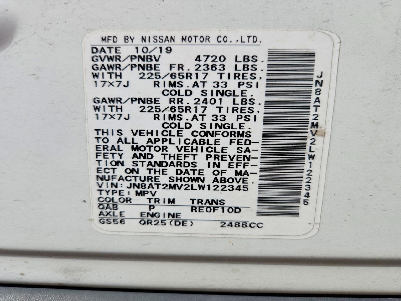 Nissan Rogue Sv