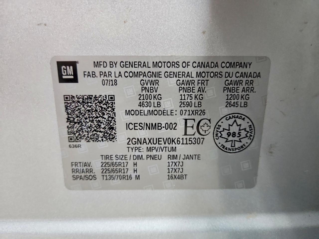 Chevrolet Equinox Lt