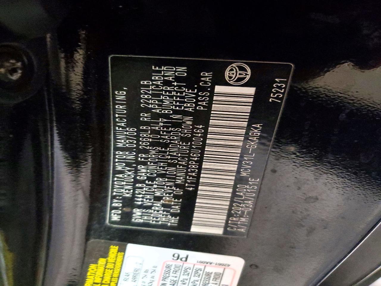 Toyota Camry Sle V6