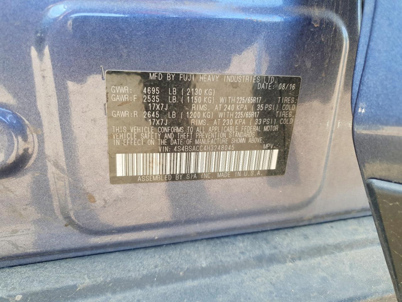 Subaru Outback 2.5i Premium