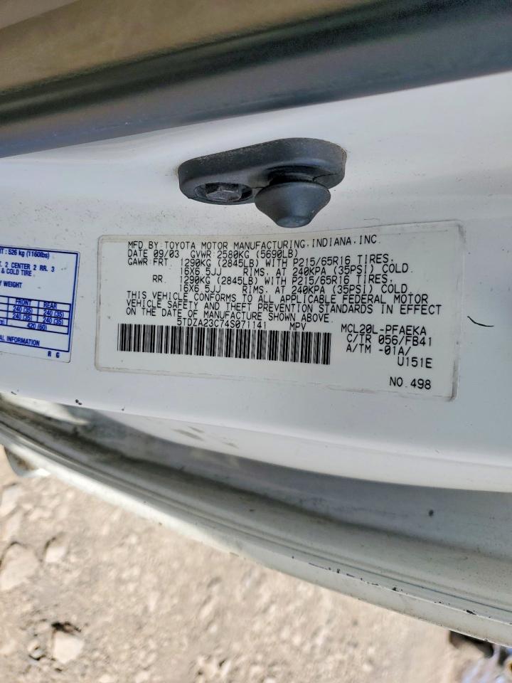 Toyota Sienna Le 7 Passenger