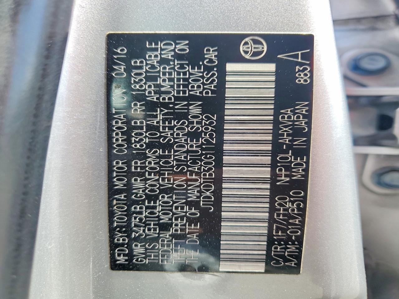Toyota Prius One