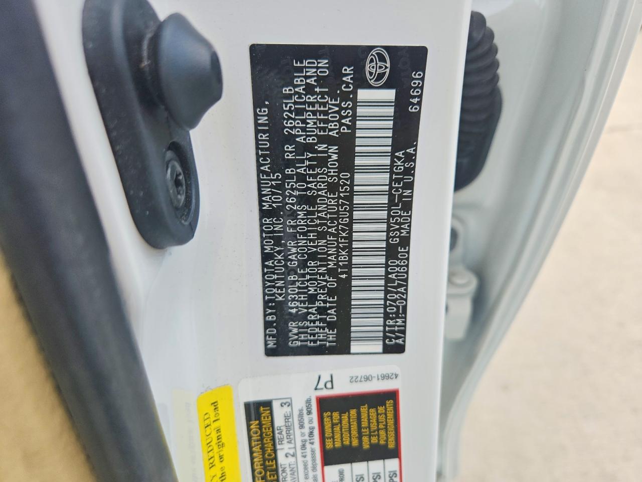 Toyota Camry Xle V6