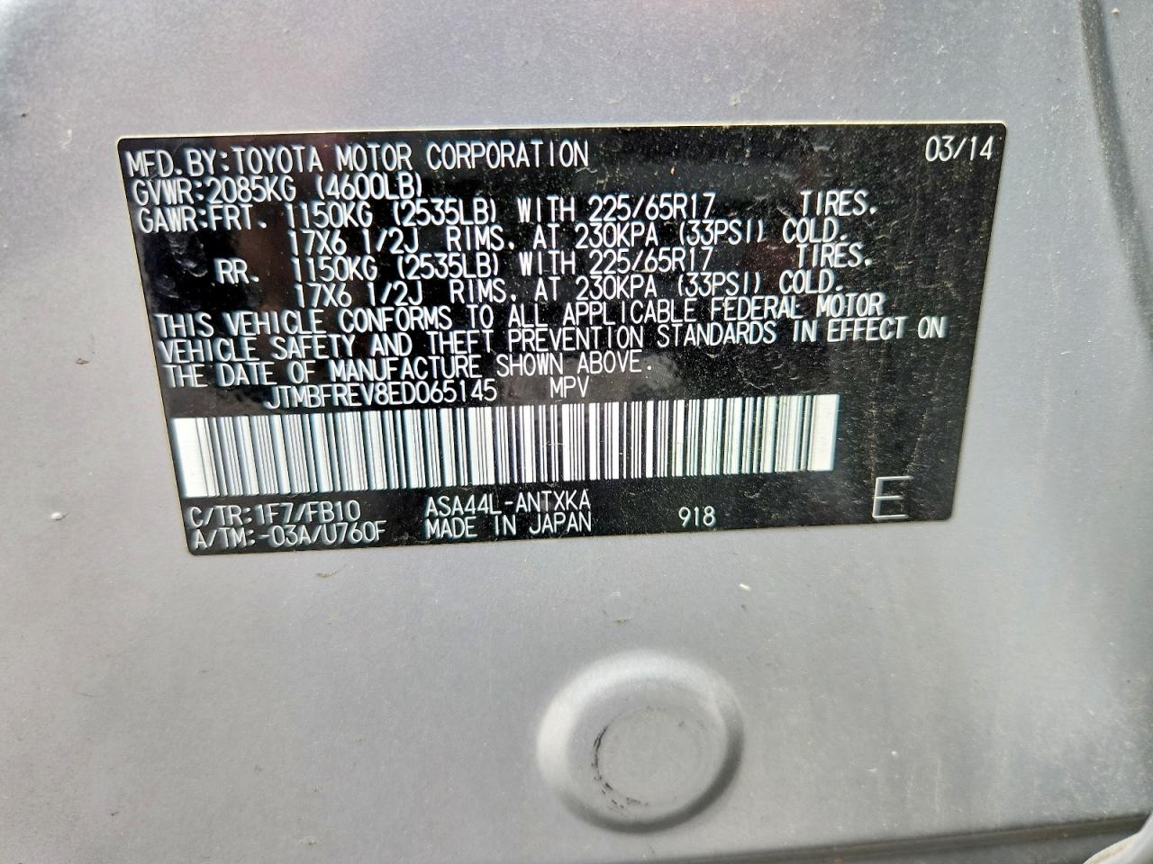 Toyota RAV4 Le