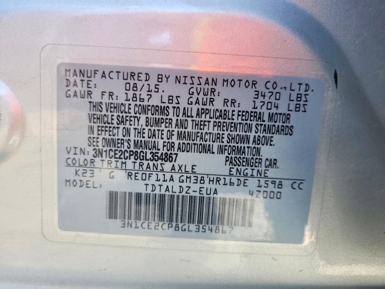 Nissan Versa Sv