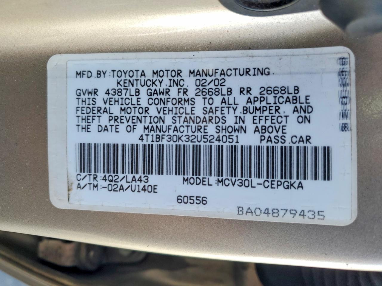 Toyota Camry Xle V6