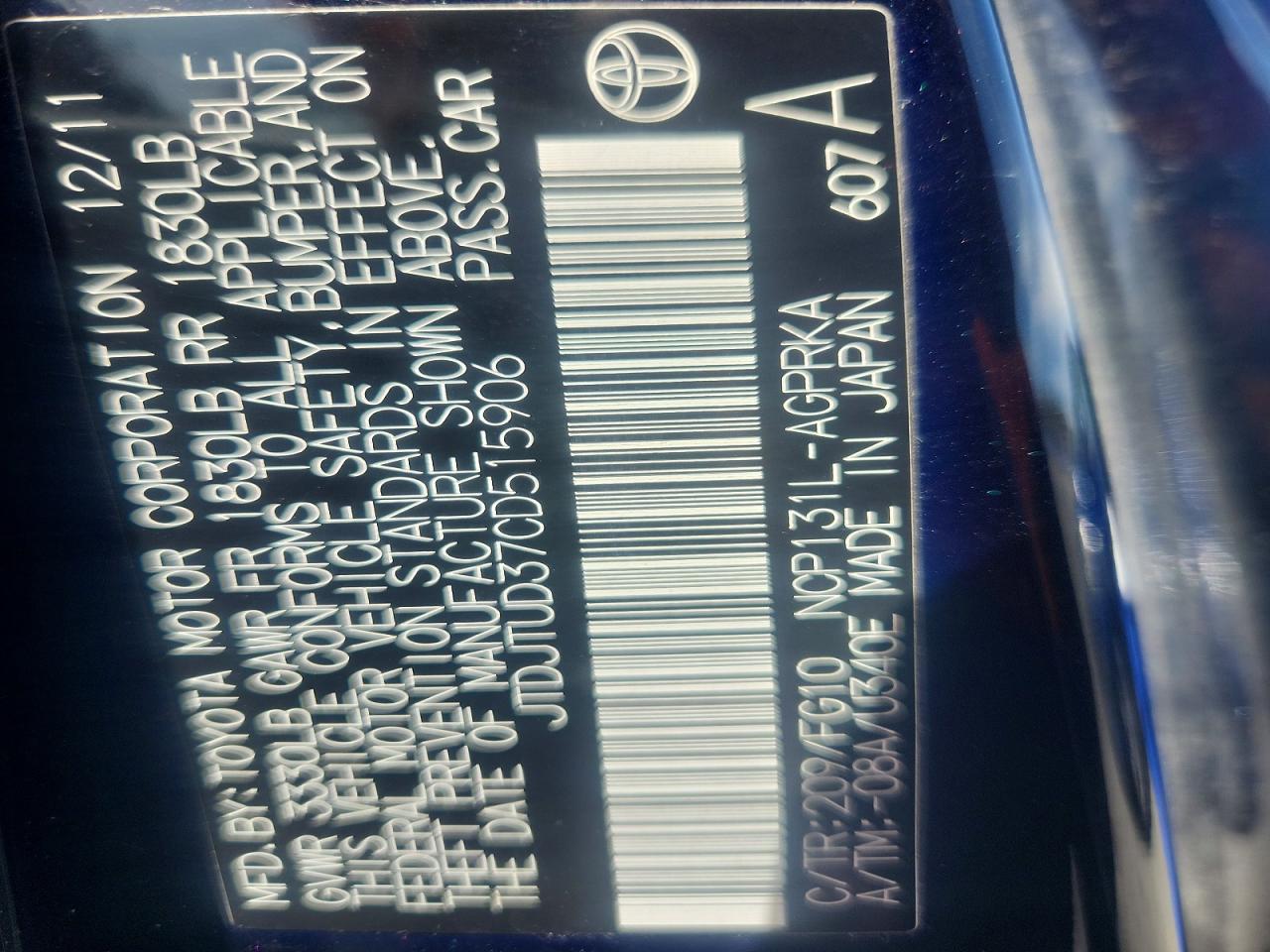 Toyota Yaris 3-door Le